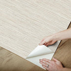RoomMates Neutral Dimensional Grasscloth Peel and Stick Wallpaper, RMK12682PLW - Image 6