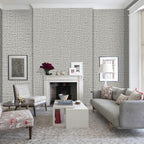 15.75"x590.6" Gray Grasscloth Wallpaper Peel and Stick Removable Textured Wall - Image 3