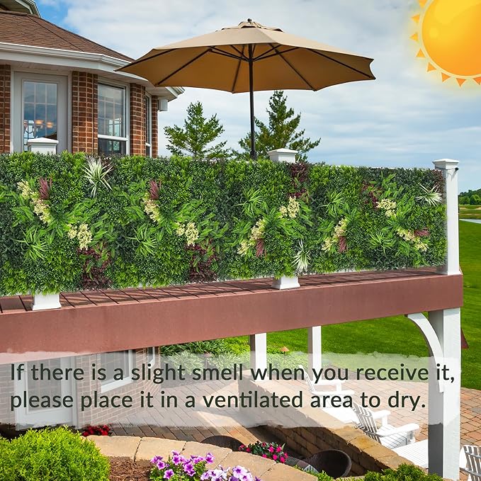 Artificial Ivy Boxwood Roll: 48"x120" UV Resistant Green Leaves Faux - Image 5