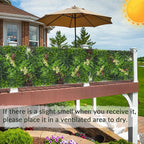 Artificial Ivy Wall Boxwood Roll: 60"x120" UV Resistant Green Leaves Faux - Image 5