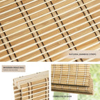 LazBlinds No Tools No Drill Cordless Bamboo Roman Shades, Custom Light - Image 2