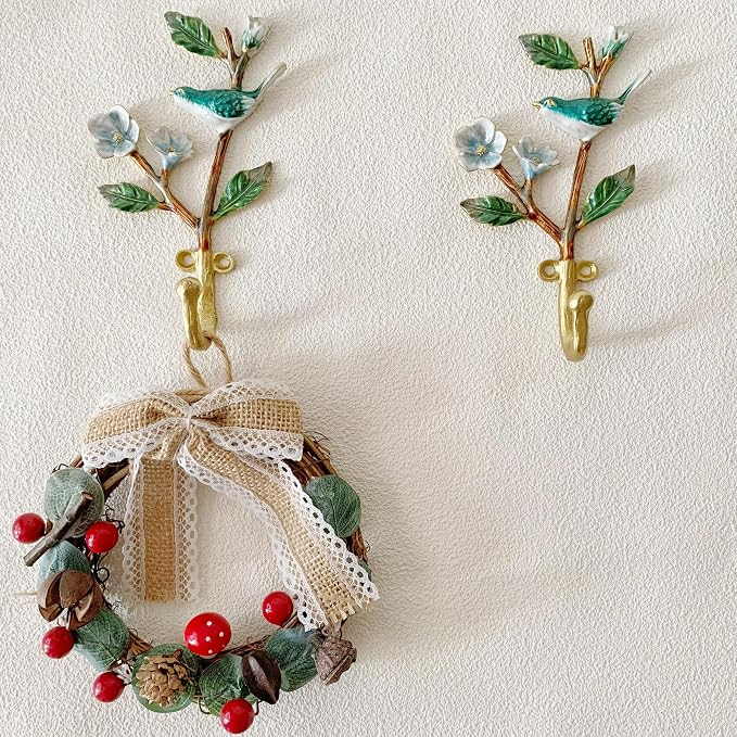 2 Pack Decorative Wall Hooks, Vintage Bird Shaped Metal Wall Hook - Image 4