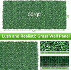 EverNture 60"x120" Grass Wall Panels, Artificial Grass Backdrop, Fake Greenery - Image 2