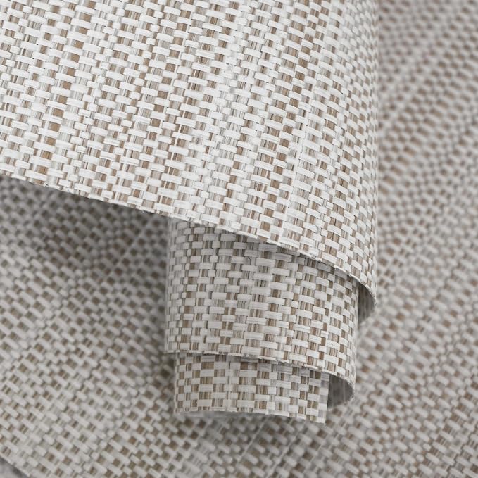 Ansehan Grasscloth Textured Wallcovering W1311 Oxford, Non Prepasted Natural by Ansehan