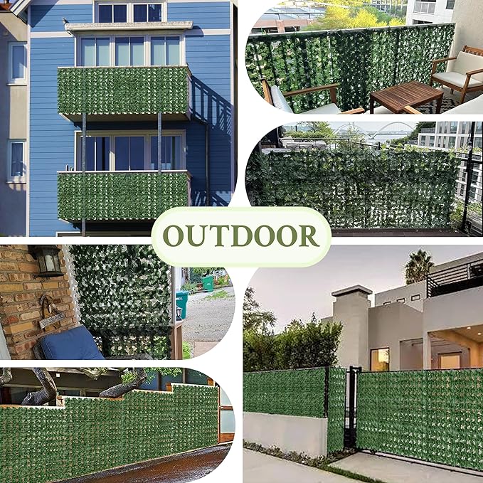 ODTORY Artificial Ivy Privacy Fence Wall Screen, 40X120 in UV-Anti Faux - Image 5