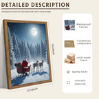 Framed Christmas Wall Decor, Santa Claus Delivering Christmas Gifts Canvas - Image 5
