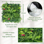 ODTORY Artificial Grass Wall Backdrop Panels: 20X20 in 8P UV-Anti Greenery - Image 2