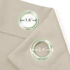 LEMOMO Light Beige Blackout Curtains 52 x 84 Inch Long Beige Curtains Set of 2 - Image 7