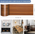TIANLDD 27 FT Wood Grain Wallpaper Border, Removable Waterproof Mirror Border - Image 3