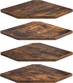 Fun Memories Corner Shelf Wall Mount, Floating Corner Shelves, Rustic Wood Wall by FunMemories