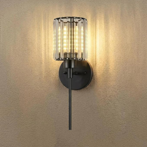 1- Pack Crystal Battery Operated Wall Sconces, Brushed Gold Rechargeable by Unknown