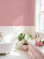 Guvana Grasscloth Peel and Stick Wallpaper Pink Textured Contact Paper Modern - Image 5