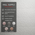 Wall!Supply 3D Wall Panels – Faux Brick, Covers 25.84 Sq Ft - Image 4
