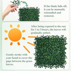 ODTORY Artificial Greenery Grass Wall Panel, 10x10 Inch 6-Pack, UV-Anti Fake - Image 3