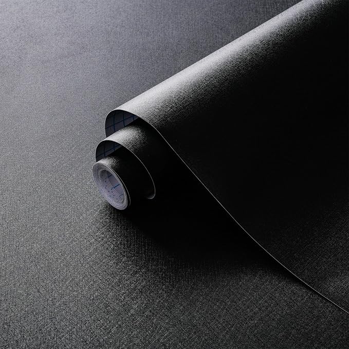 Dimoon 394''x23.6'' Peel and Stick Wallpaper Black Contact Paper by DIYYOURMOON