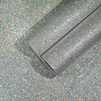 CHIHUT Holographic Silver Glitter Wallpaper Stick and Peel by CHIHUT