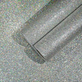 CHIHUT Peel and Stick Silver Holographic Glitter Wallpaper by CHIHUT