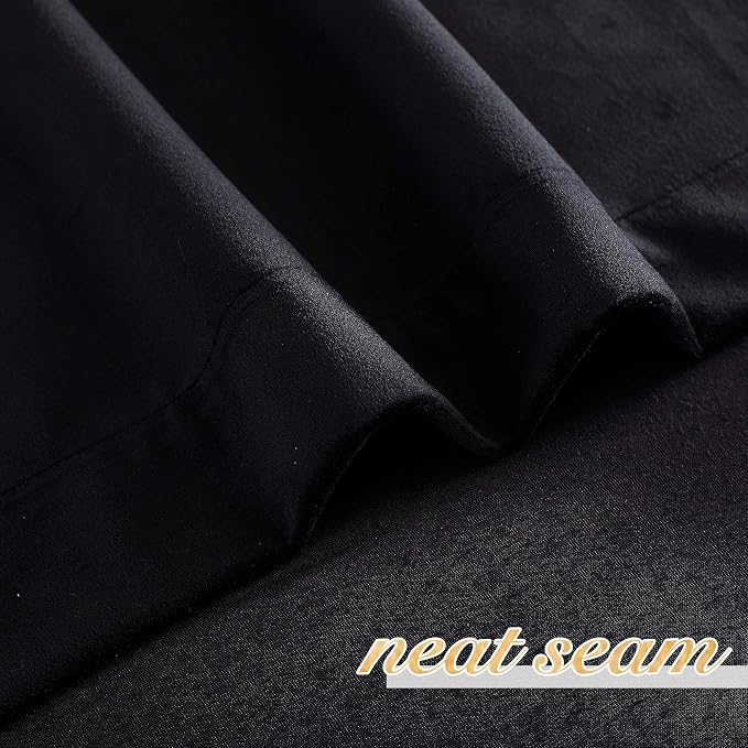 NICETOWN Black Out Velvet Curtains 63 inches Long, Solid Heavy Matt - Image 6