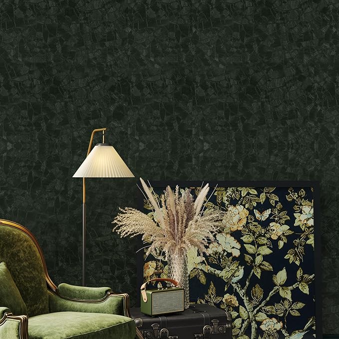 Abyssaly Dark Green Peel and Stick Wallpaper - Image 6