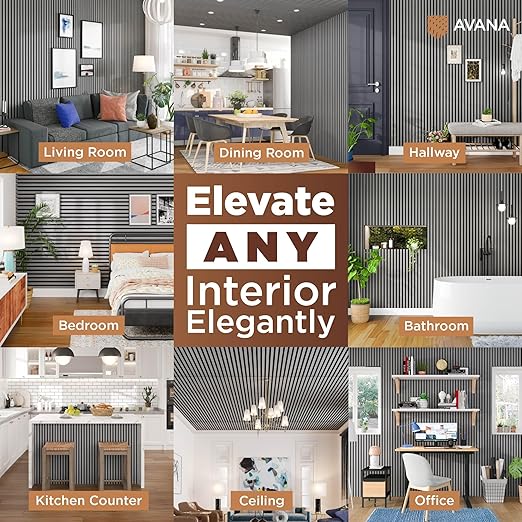 Avana Acoustic Wood Wall Panels – 93.2x11.25 Inch Panels – Fits 94x12 Layout – - Image 3