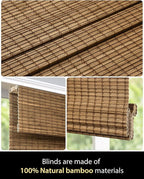 UNISHADES Cordless Bamboo Roman Shades - Image 4