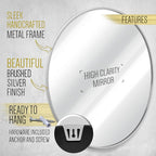 HBCY Creations Medium Round Mirror, Living Room and More, Modern Minimalist - Image 5