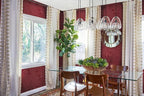 Erfoni 197"x17.7" Vintage Dark Red Wallpaper Thicken Floral Embossed Contact - Image 2