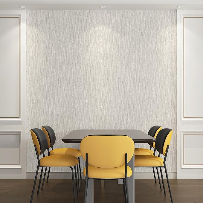 24"x393" White Grasscloth Peel and Stick Fabric Textured Contact Paper Linen - Image 2