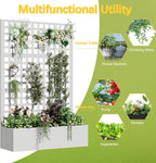 Metal Planter Box with Trellis, Planter Box Trellis with Privacy Screen and - Image 5