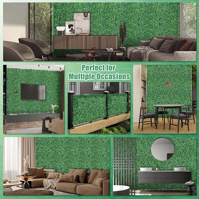 Yangrass Boxwood Roll Panels, UV-Anti Faux Boxwood Roll Grass Wall Panels - Image 4