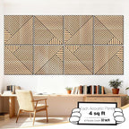 Mollywell Art Acoustic Wall Panels, 24x24 Inch 8 Pack, Wood Veneer, Sound - Image 2
