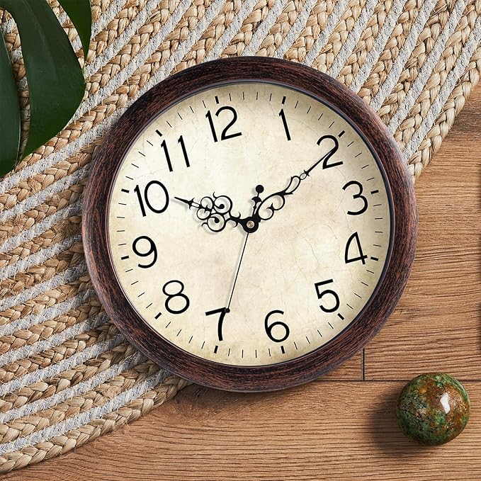 KECYET Wall Clock 12 Inch Vintage Wall Clocks Battery Operated Quartz Silent - Image 3