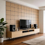 WoveN SounD Artisan Acoustic Wall Panels, 16 Pack 12x12 Inch, PVC Wood Grain - Image 7