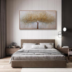 Abstract Wall Art Gold Tree of Life Framed Artwork Canvas Painting Textured - Image 5