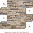 8-Pack Faux Stone Wall Panels PU Stone Veneer Siding, Mortarless Lightweight - Image 2
