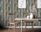 FLFK Vintage Wallpaper Peel and Stick Grey Wood Contact Paper Removable - Image 5