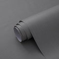 24"x393" Grey Grasscloth Peel and Stick Fabric Textured Contact Paper Linen by LVSHI