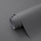 24"x393" Grey Grasscloth Peel and Stick Fabric Textured Contact Paper Linen by LVSHI