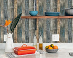 FLFK Peel and Stick Wallpaper Vintage Grey Wood Contact Paper - Image 5