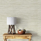 Simon&Siff Cream Textured Grasscloth Peel and Stick Wallpaper 17.7"x394" - Image 2