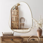 PERFNIQUE Irregular Wall Mirror Asymmetrical Mirror, Decorative Modern Boho - Image 8