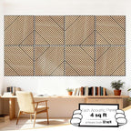 Mollywell Art Acoustic Wall Panels, 24x24 Inch 8 Pack, Wood Veneer, Sound - Image 2