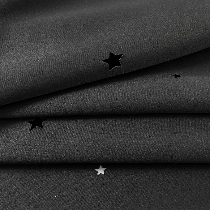 XiDi Curtains for Bedroom Decor, Rainbow Black 52/90/1 - Image 8