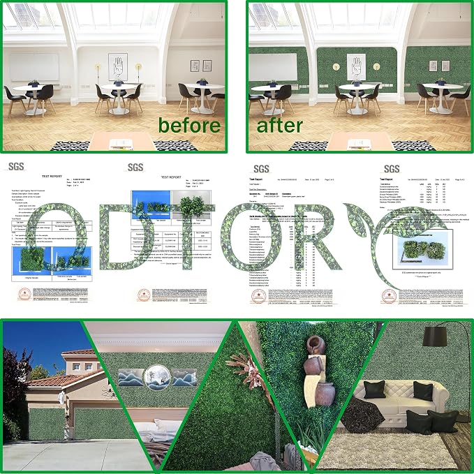 ODTORY Artificial Grass Wall Backdrop Panels, 16 X 12 in 12P UV-Anti Greenery - Image 6