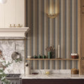 Textured Fabric Wallpaper Peel and Stick Large Size 26"x400" Beige/Brown/Grey by SimonSiff