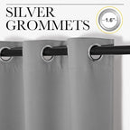 NICETOWN Silver Grey Room Separating Divider, Room Divider Curtain Screen - Image 2