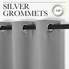 NICETOWN Silver Grey Room Separating Divider, Room Divider Curtain Screen - Image 2