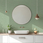 Guvana Grasscloth Peel and Stick Wallpaper Green Textured Contact Paper Modern - Image 5