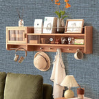 Amiya Grasscloth Wallpaper 17.3"x80" Blue Peel and Stick Faux Fabric Linen - Image 5