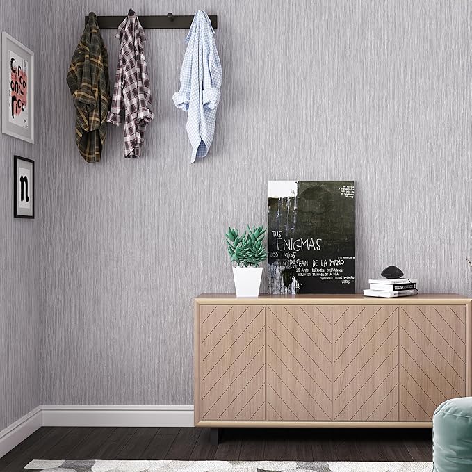 Haimin Grasscloth Wallpaper Peel and Stick 20.9in X 393in Fabric Contact Paper - Image 2